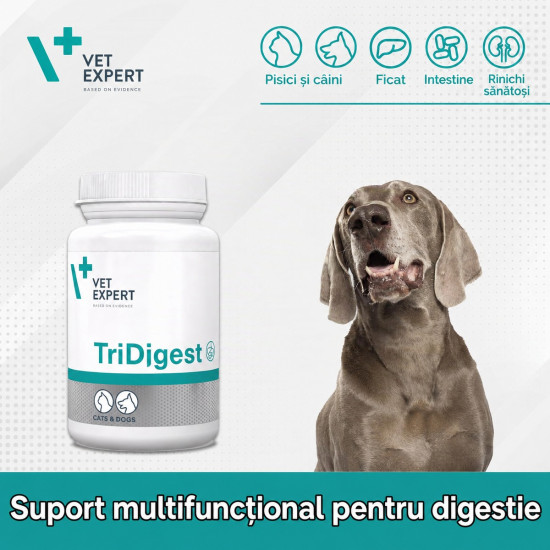 Tridigest Vet Expert – Supliment pentru Susținerea Sistemului Digestiv la Câini și Pisici – 40 Tablete